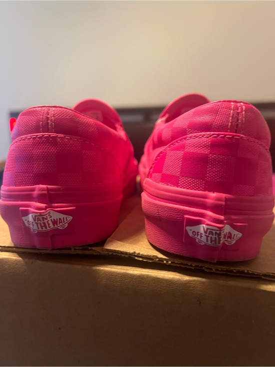 Vans Shoes - Vans Pink Checkerboard Slip-On Sneakers